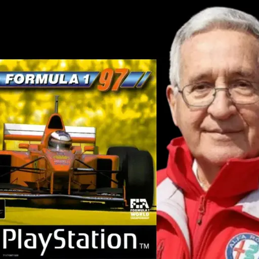 Andrea De Adamich (voice in the PS1 game Formula 1-97) (PS1)