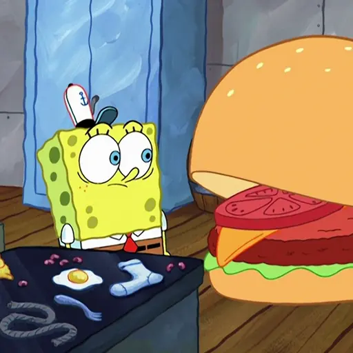 Talking Krabby Patty Hallucination (Mr. Krabs) (SpongeBob SquarePants)